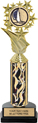 Color Insert Trophy w/ Column on Marble Tone Base