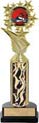 12.5 inch Color Insert Trophy w/ Column on Marble Tone Base
