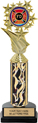 Color Insert Trophy w/ Column on Marble Tone Base