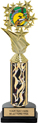 Color Insert Trophy w/ Column on Marble Tone Base
