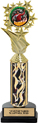 Color Insert Trophy w/ Column on Marble Tone Base