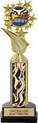 12.5 inch Color Insert Trophy w/ Column on Marble Tone Base