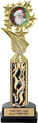 Color Insert Trophy w/ Column on Marble Tone Base