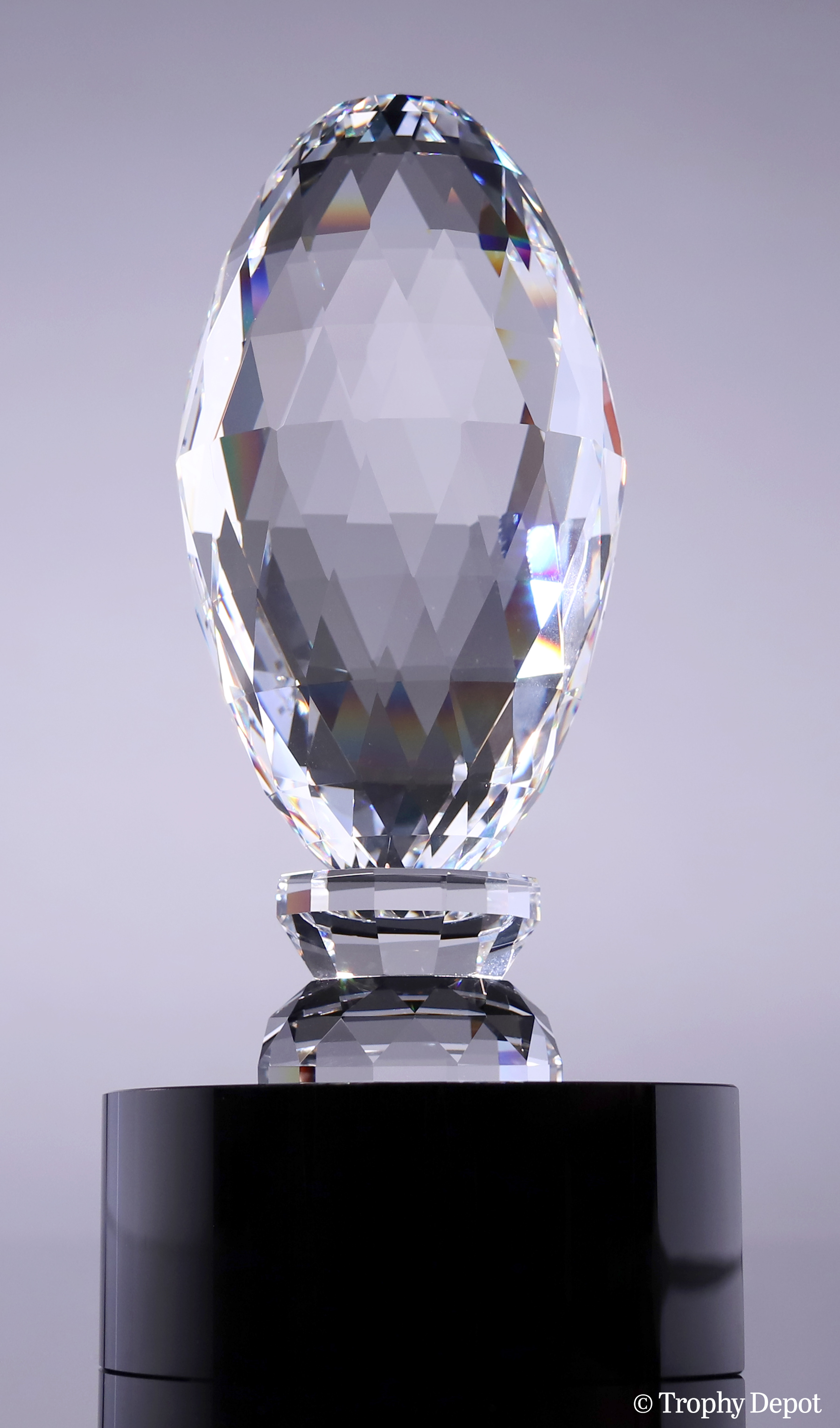 Davenport Football Player Award Premium Crystal Glass Trophy FREE Engraving team 