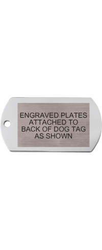 Hockey Etched & Paint Filled Dog Tag