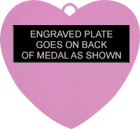 Pink Heart Insert Medals