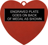 Red Heart Insert Medals