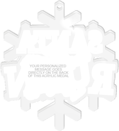Santa Run Snowflake Colorix-M Acrylic Medal