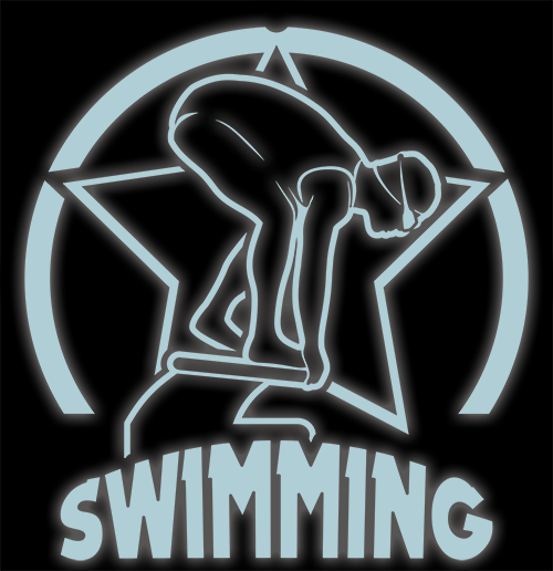 Swimming Female Glow Medal