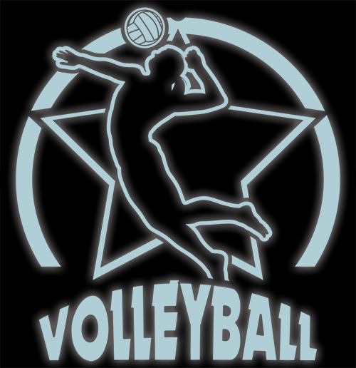 Volleyball Female Glow Medal