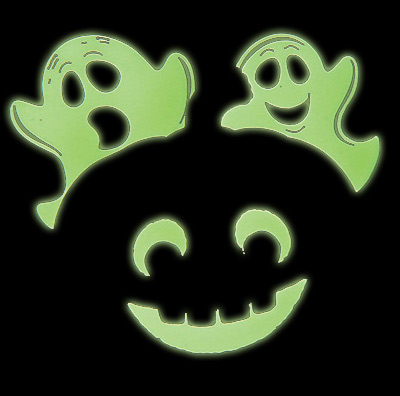 Halloween Jack-O-Lantern & Ghosts, Glow in the Dark Medal