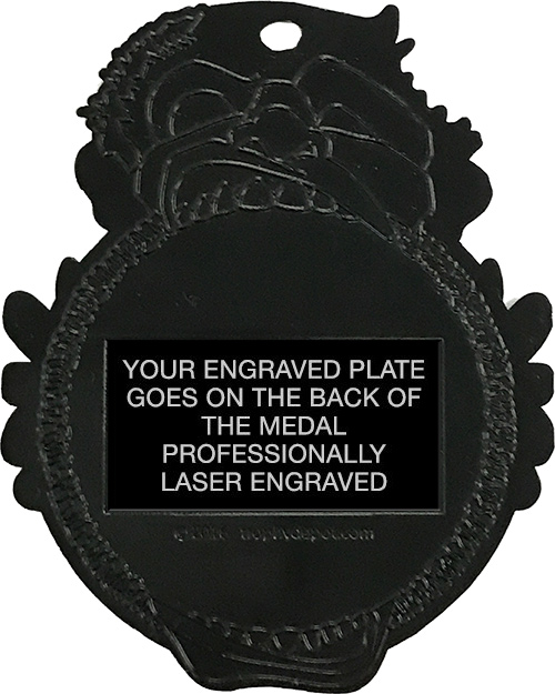 Custom Zombie Glow in the Dark Enameled Insert Medal