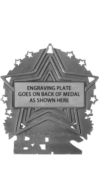 2nd Place Star Frame Insert Medal