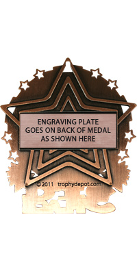 3rd Place Star Frame Insert Medal