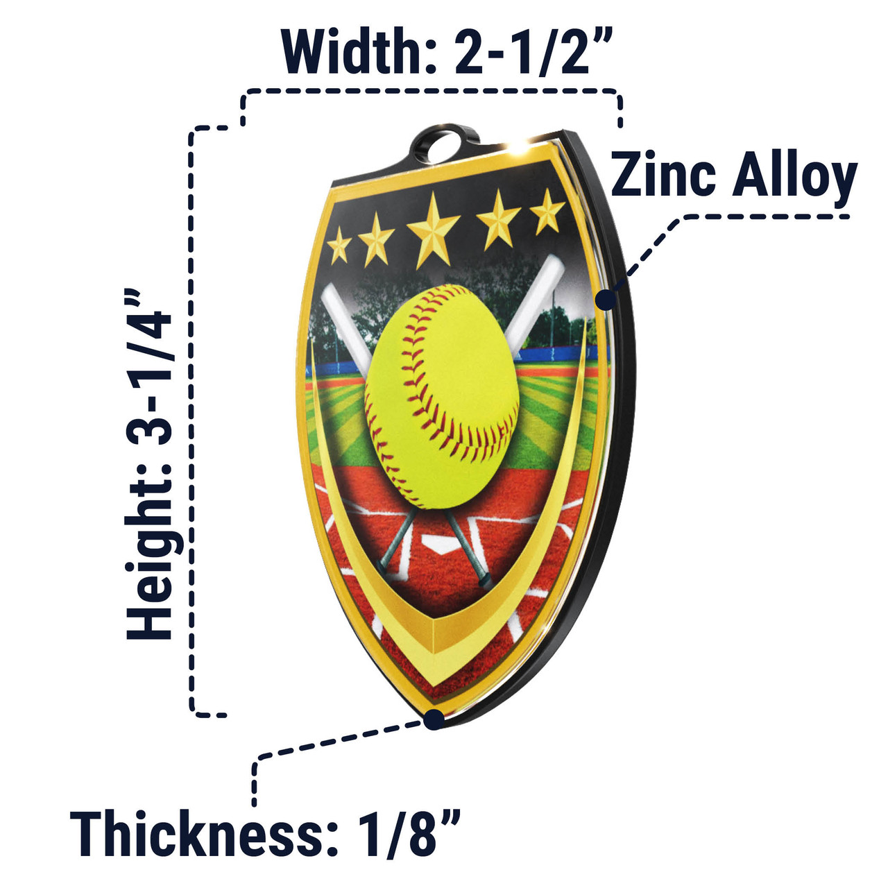 Softball VibraBurst Medal