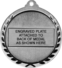 Baseball Dimensional Medal- Silver