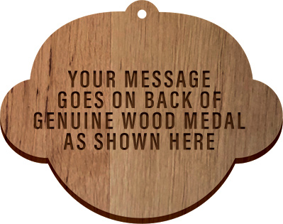 Custom Engraved Wood Medal- 5 inch