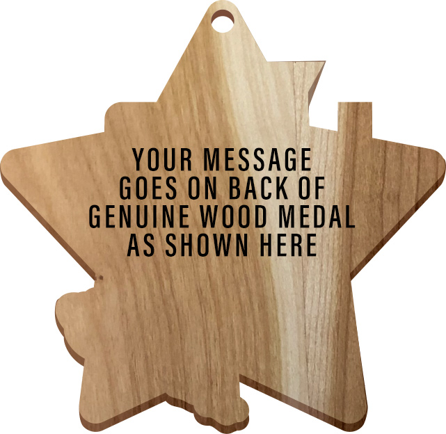 Custom Color Wood Medal- 5 inch