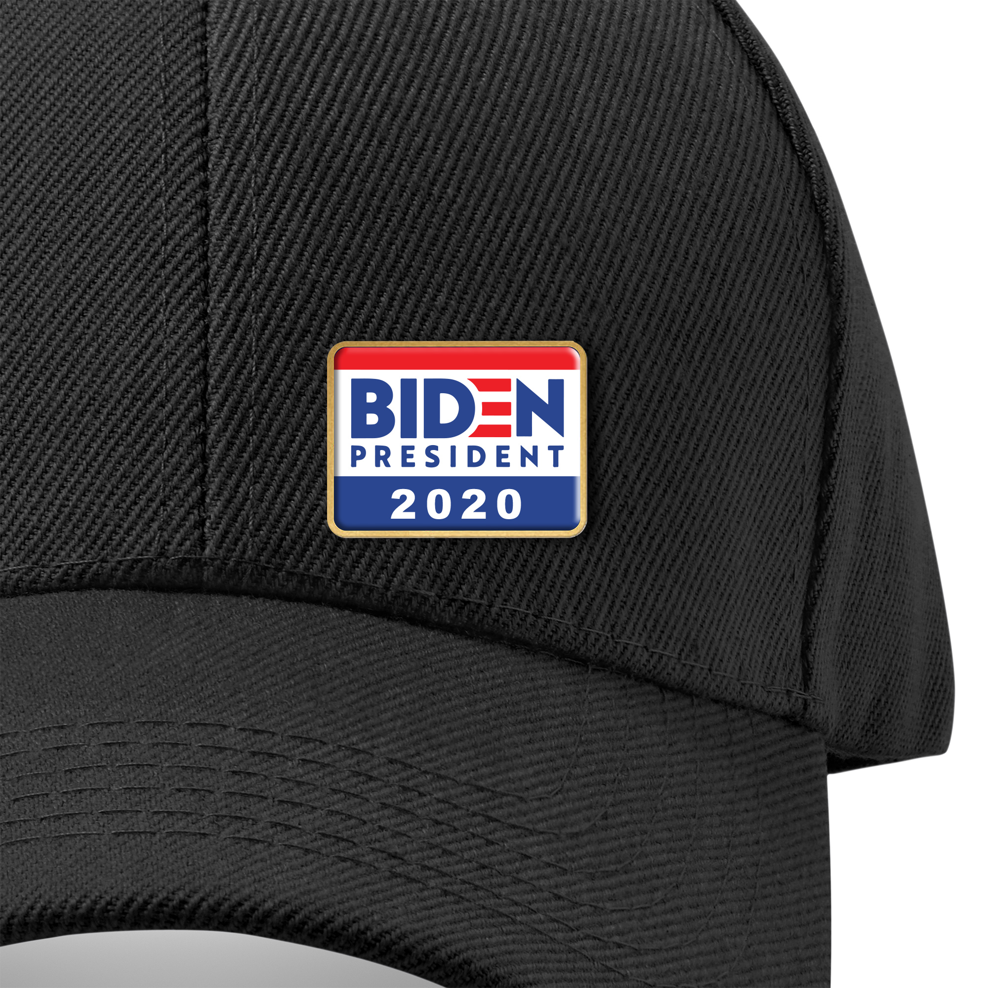 Biden President 2020 Rounded Corner Rectangle Pin - 1.25 x 1 inch