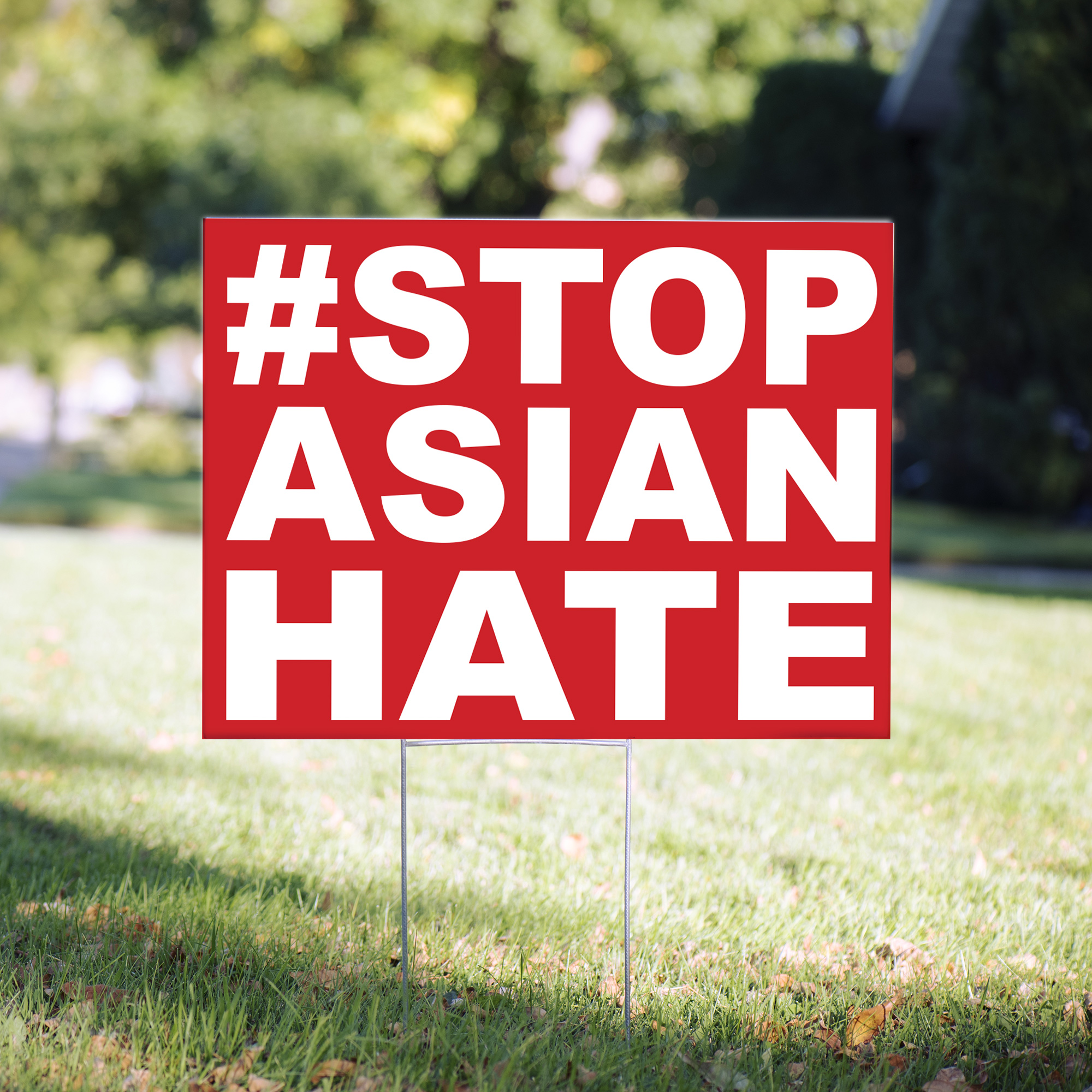 Stop Asian Hate Yard Sign - 24 x 18 inch