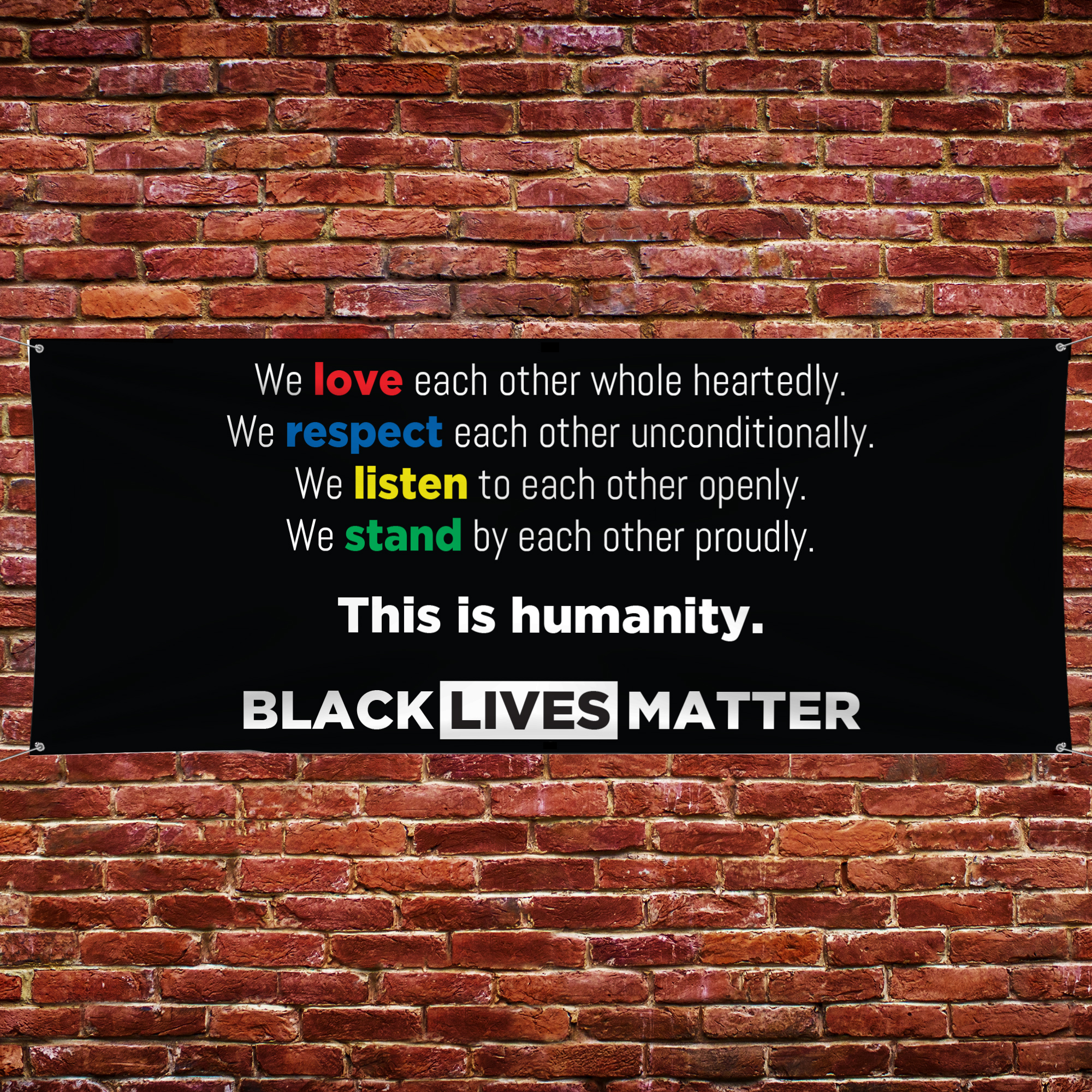 BLACK LIVES MATTER - This is Humanity - Vinyl Banner