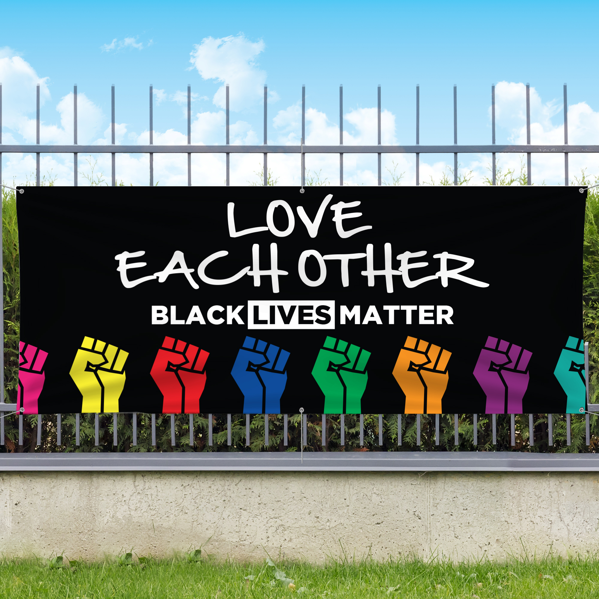 Love Each Other - Black Lives Matter Vinyl Banner