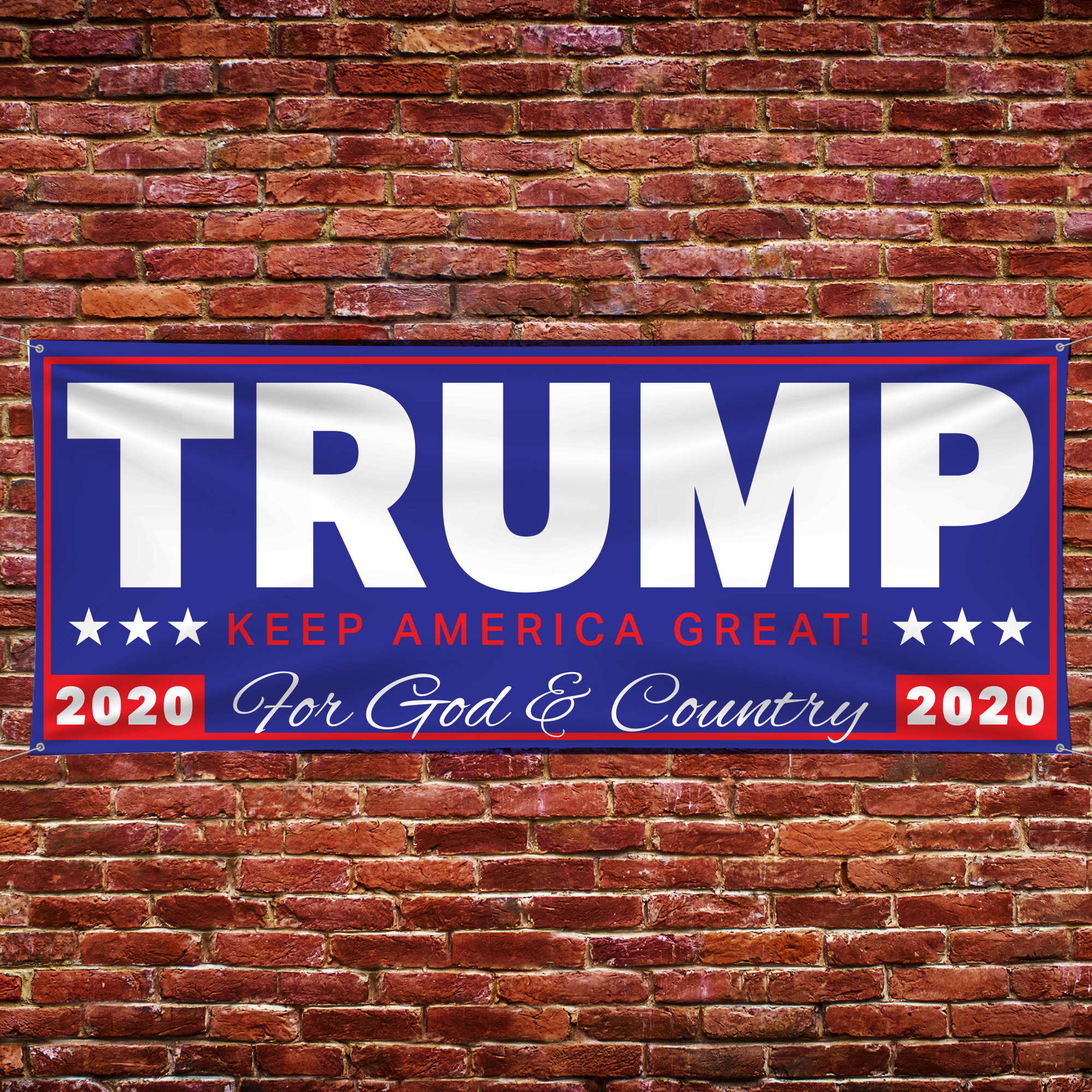 Trump God & Country Vinyl Banner
