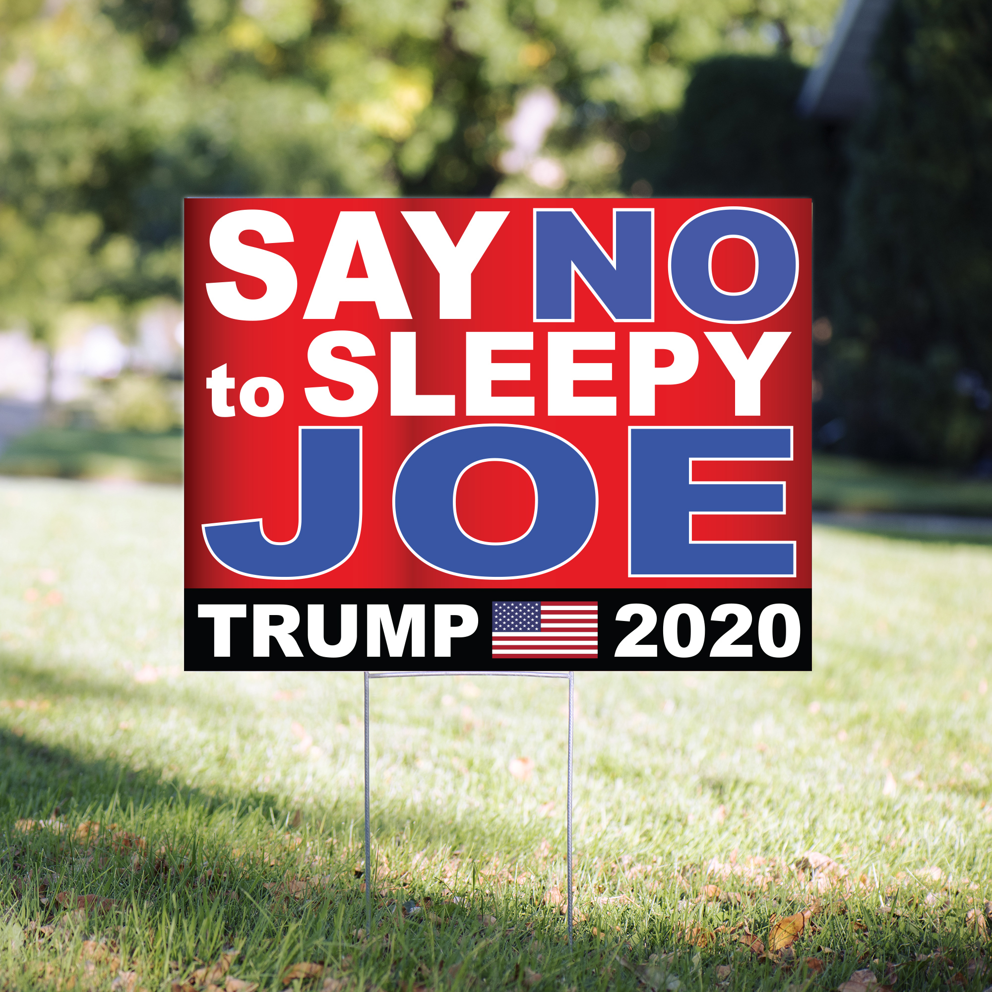 Say No To Sleepy Joe Political Yard Sign - 24 x 18 inch