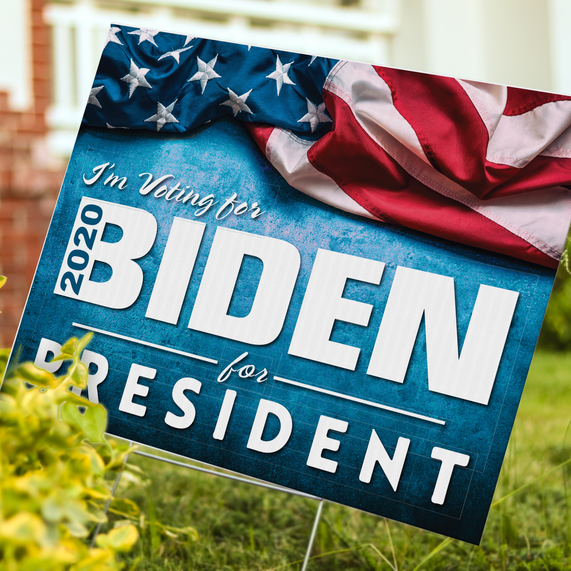 Biden Flag 2020 Political Yard Sign - 24 x 18 inch