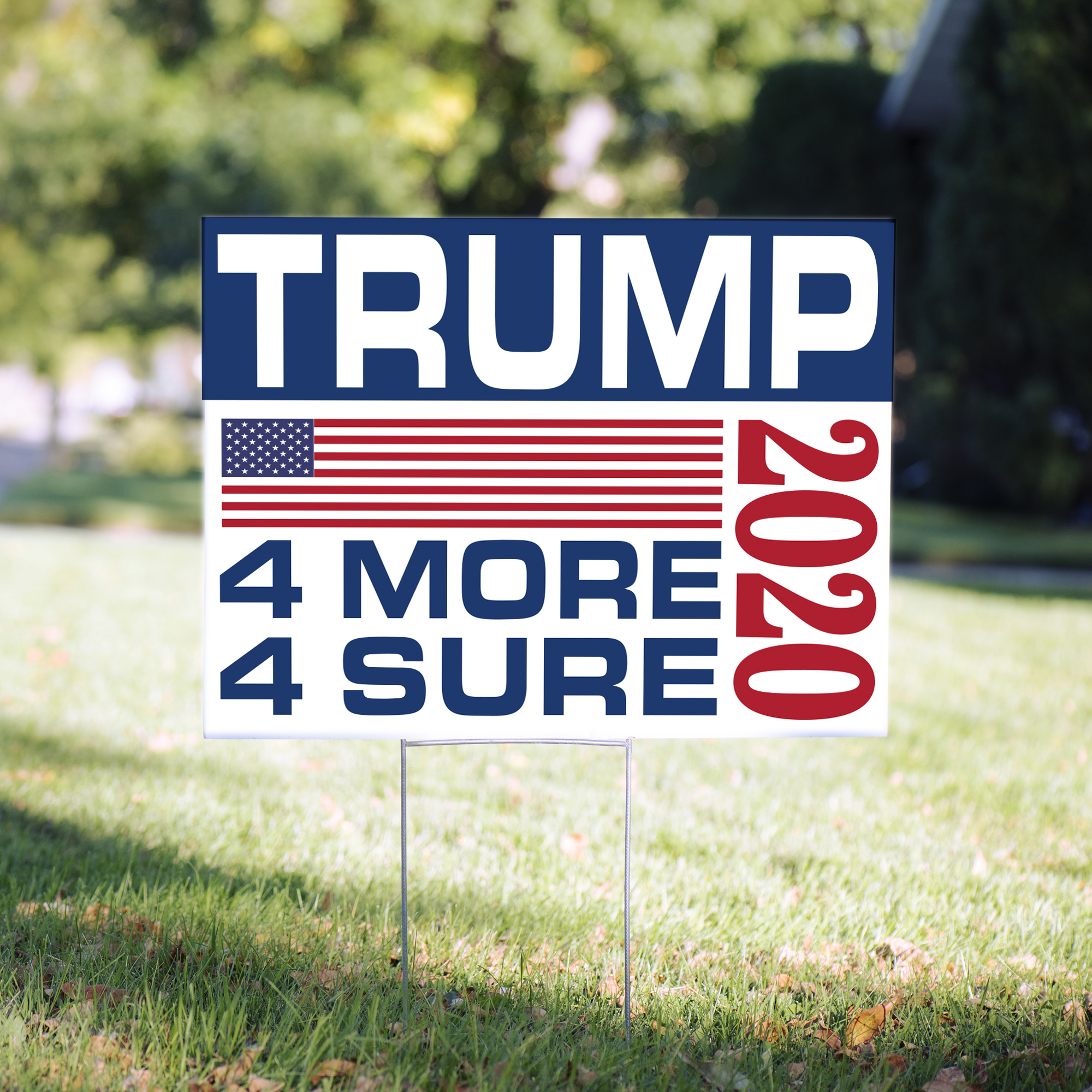 Trump 4 More 2020 Political Yard Sign - 24 x 18 inch
