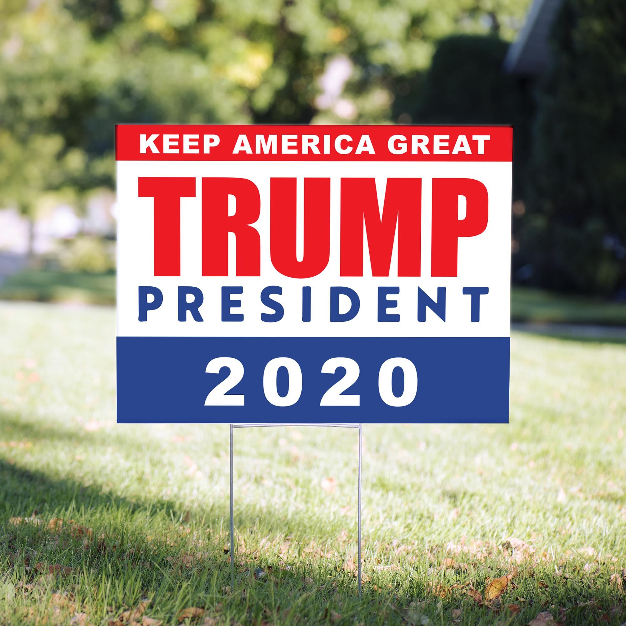 Trump 2020 Political Yard Sign - 24 x 18 inch