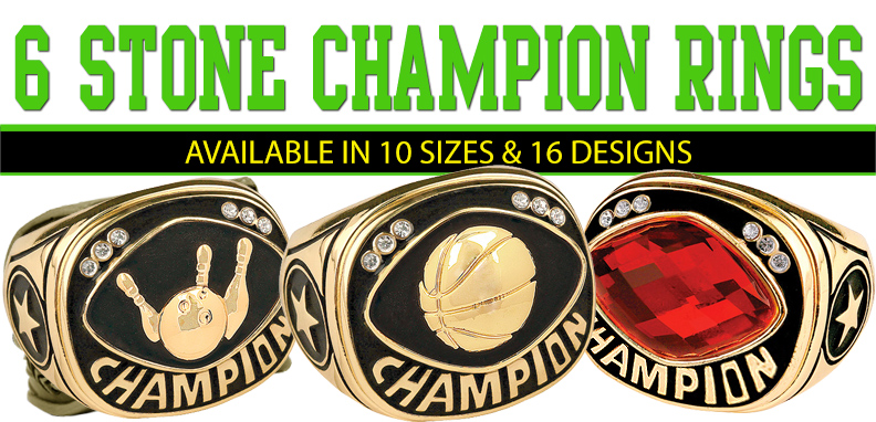 Champion 6 Stone Sport Rings