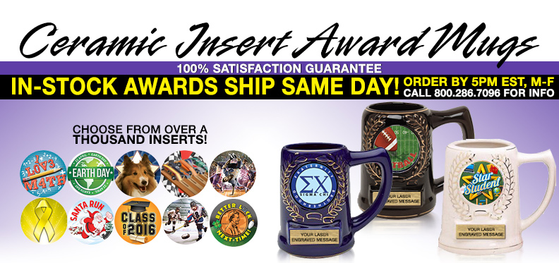 Ceramic Insert Award Mugs