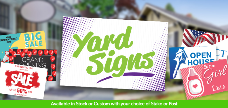 Personalized Yard Signs - Stock or Custom