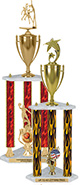 Three-Post Trophies with Cup