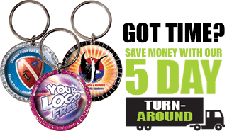Custom Round Glitter Insert Key Tags with 3D Dome
