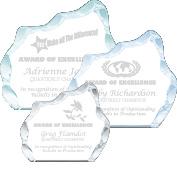Clear Iceberg Acrylic Awards - Engraved