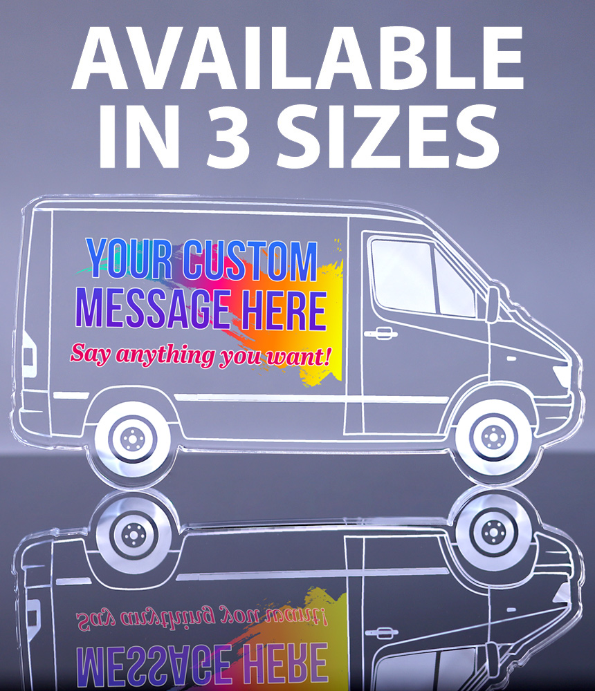 1 inch Thick Acrylic Cargo Van Awards - Color