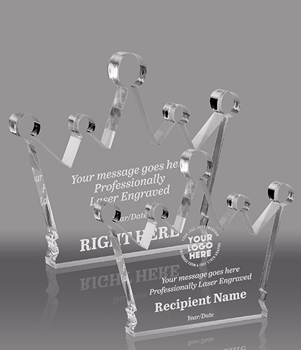 Acrylic Crown Awards- Engraved
