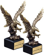 Gold Eagle with Open Talons Resin Trophies