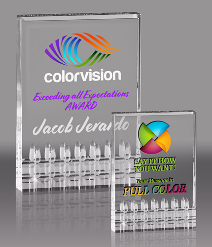 Faceted Color Acrylic Rectangle Awards
