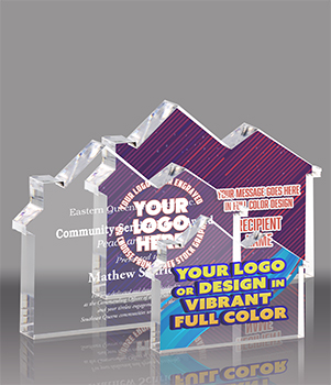 Acrylic Real Estate/Home Awards - Engraved or Color