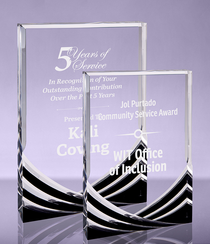 Soaring Rectangle Acrylic Awards - Black