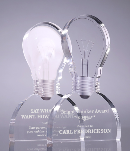 Acrylic Bright Idea Lightbulb Awards