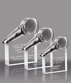 Microphone Acrylic Block Awards