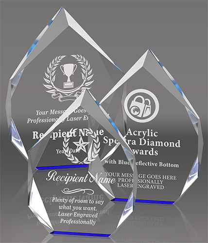 Acrylic Spectra Diamond Awards - Blue