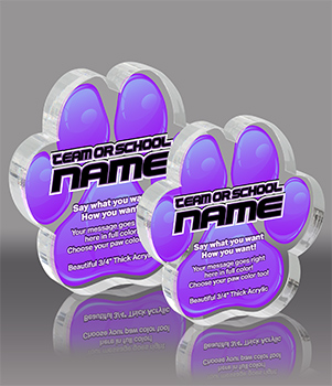 3/4 inch Purple Acrylic ColorPaws