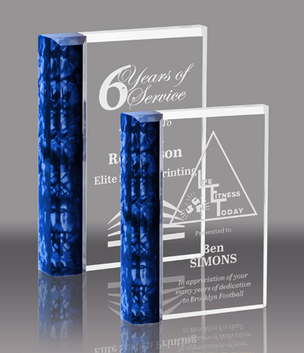 Blue Pearl Edge Plaques- Engraved
