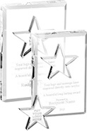 Removable Star Acrylic Awards - Engraved