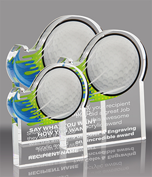 Golf Splatters Acrylic Awards